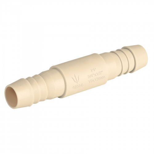 Cople reducido inserción de 3/4" x 1/2" de polipropileno