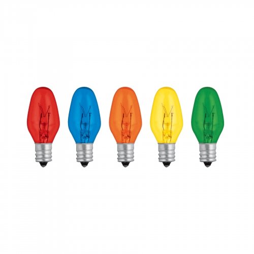 Foco incandescente de colores base E12 7.5W