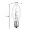 Foco incandescente transparente base E12 7.5W