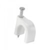 Grapas blancas para cable redondo, bolsa 20 piezas