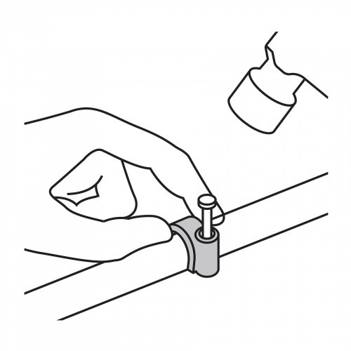 Grapas blancas para cable redondo, bolsa 20 piezas