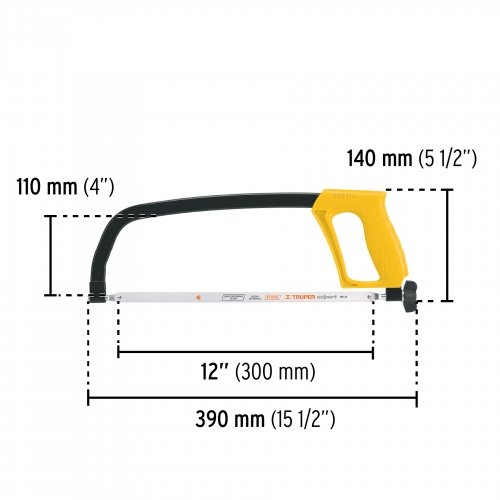 Arco 12" de solera para segueta, Pretul