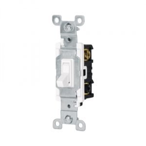APSE-ESB Interruptor vertical de palanca blanco, Standard
