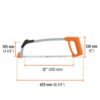 Arco 12" profesional tubular de acero para segueta, Truper