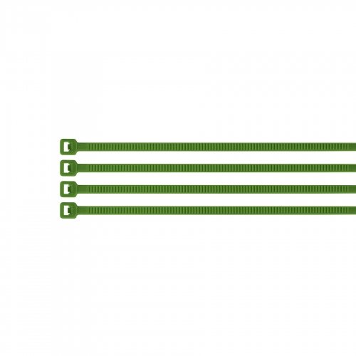 Bolsa con 50 cinchos plásticos 40 lb, 150 x 3.5 mm, verdes