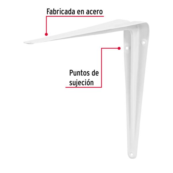 Ménsula de acero blanca, Fiero