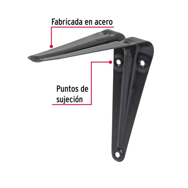 Ménsula de acero negra, Fiero
