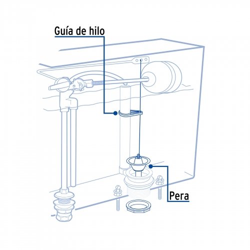 Pera 2" para tanque WC, Foset