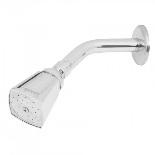 Regadera cuadrada 2" brazo y chapetón de acero, Foset