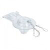 Sapo 2" para WC, PVC, trasparente, cadena inox, Foset