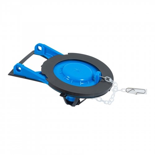 Sapo 3" para WC, PVC, azul, cadena plástica, Foset