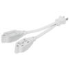 Mini extensión eléctrica doméstica dual 10 cm, blanca
