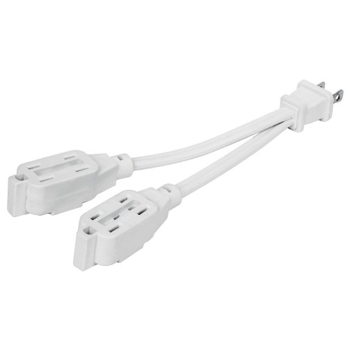 Mini extensión eléctrica doméstica dual 10 cm, blanca