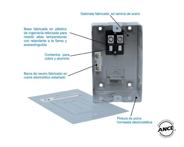Centro de carga 2 polos empotrar – CC02E IGESA