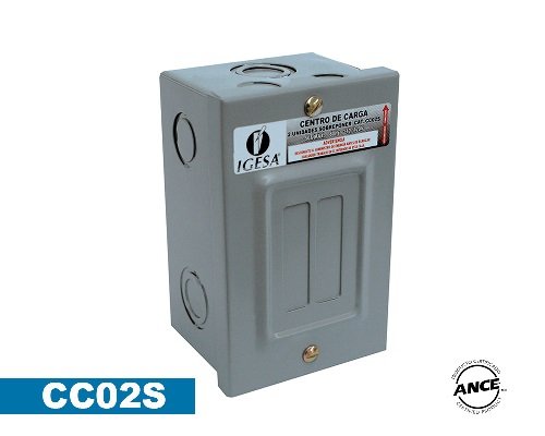 Centro de carga 2 polos sobreponer – CC02S IGESA