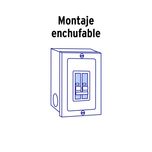 Interruptor de 2 polos 30A, enchufable, VOLTECK