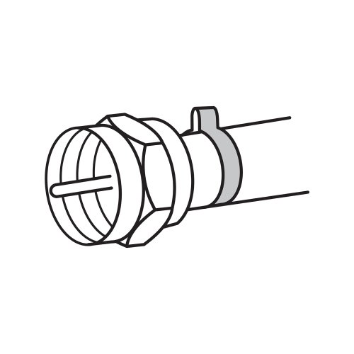 Bolsa con 4 conectores coaxiales RG 59 tipo campana, Volteck