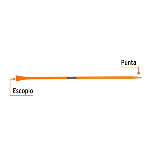 Barreta para tierra dura 1"x150 cm, escoplo 67 mm, Truper
