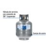 Cilindro portátil para gas LP, 20lb (9kg) Foset