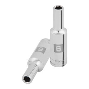 D-3806-HM-L Dado largo milimétricos, 6 puntas, cuadro 3/8", Truper