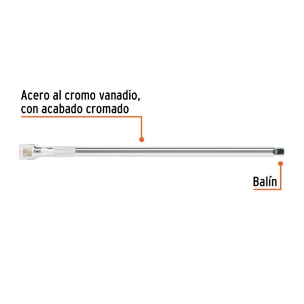 Extensión de 12" para matraca, cuadro 3/8", Truper