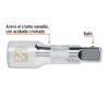 Extensión cuadro 1/2" para matraca, largo 2-1/2", Truper