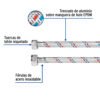Manguera p/WC, aluminio, 1/2" x 7/8", 35 cm, Basic
