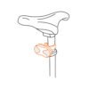 Linterna trasera para bicicleta 9 LEDs con 2 pilas AAA