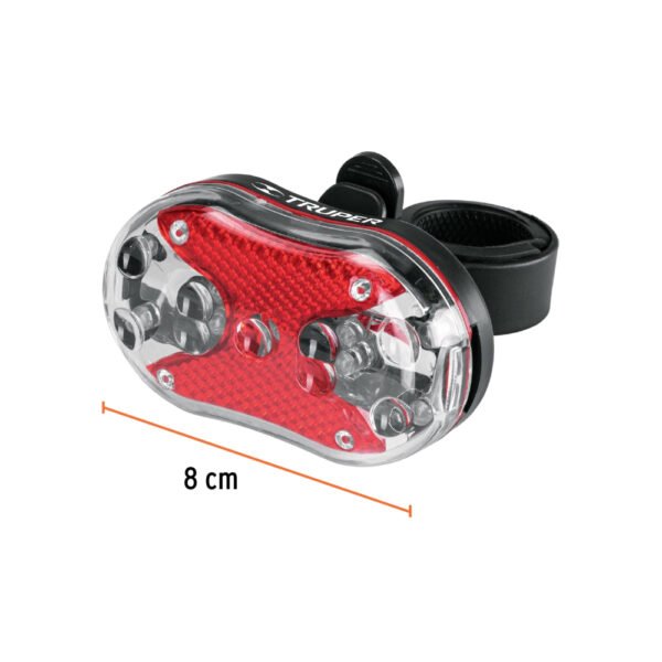 Linterna trasera para bicicleta 9 LEDs con 2 pilas AAA