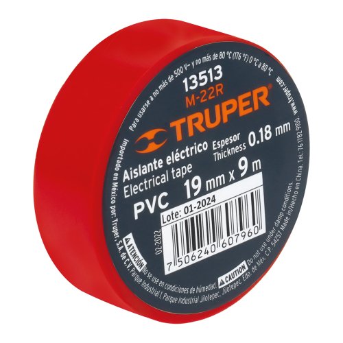 Cinta de aislar de 9 m x 19 mm, Truper