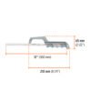 Mini arco 12" de aluminio para segueta, Truper