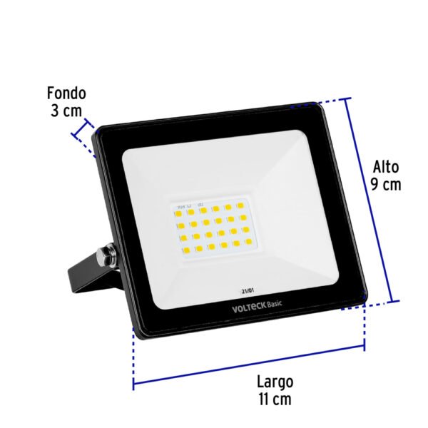Reflector ultra delgado LED 20 W, Volteck Basic