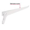 Ménsula plana blanca para cremallera sencilla, 25cm, FIERO