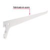 Ménsula plana blanca para cremallera sencilla, 30cm, FIERO