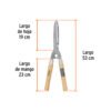 Tijera para poda 53 cm, ligera, mgos de madera, TRUPER