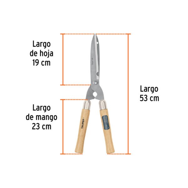 Tijera para poda 53 cm, ligera, mgos de madera, TRUPER