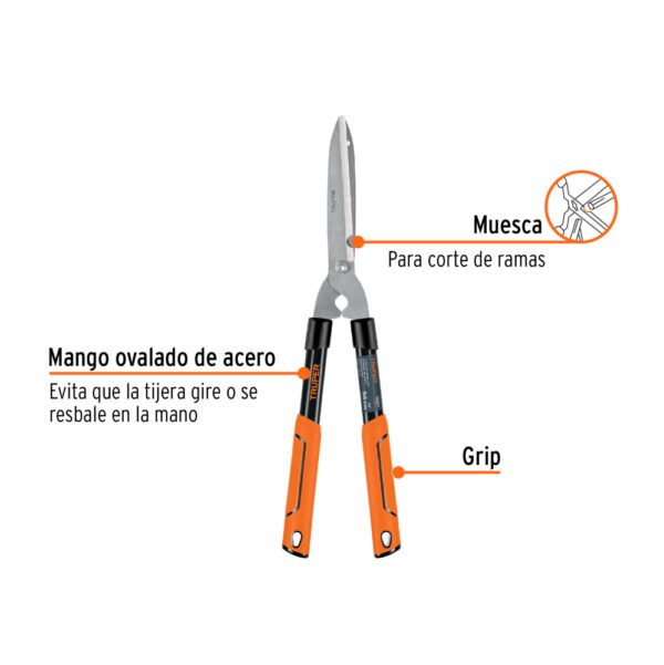 Tijera para poda 56 cm ligera, mangos tubulares, Truper