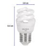 Lámpara espiral mini T2 5 W luz de día en blíster, Volteck