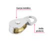 Garrucha metálica para noria de 3/4", FIERO