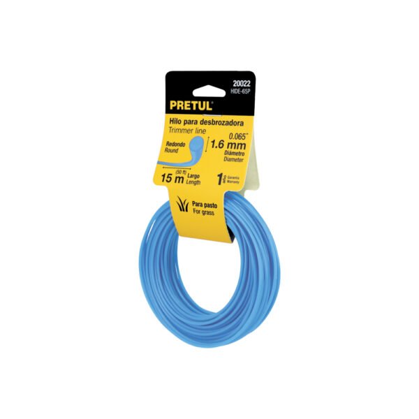 Hilo redondo, para desbrozadora, 1.6mm x15m, tarjeta, PRETUL