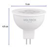Lámpara de LED 4 W tipo MR 16 base GU5.3 luz de día, blíster