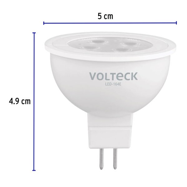 Lámpara de LED 4 W tipo MR 16 base GU5.3 luz de día, blíster