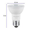 Lámpara de LED 6 W tipo PAR 20 luz de día, blíster, Volteck