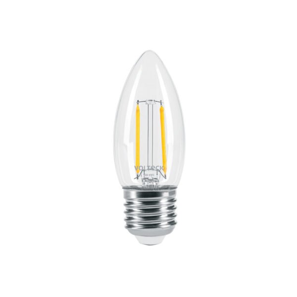 Lámpara LED tipo vela 3 W con filamento luz cálida, blíster