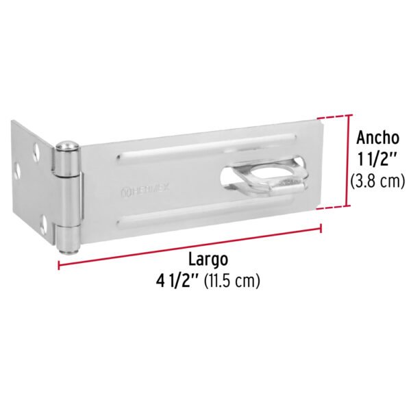 Portacandado de acero zincado 4-1/2", HERMEX
