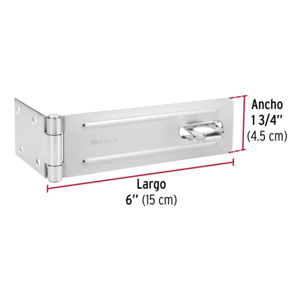 Portacandado de acero zincado 6", HERMEX
