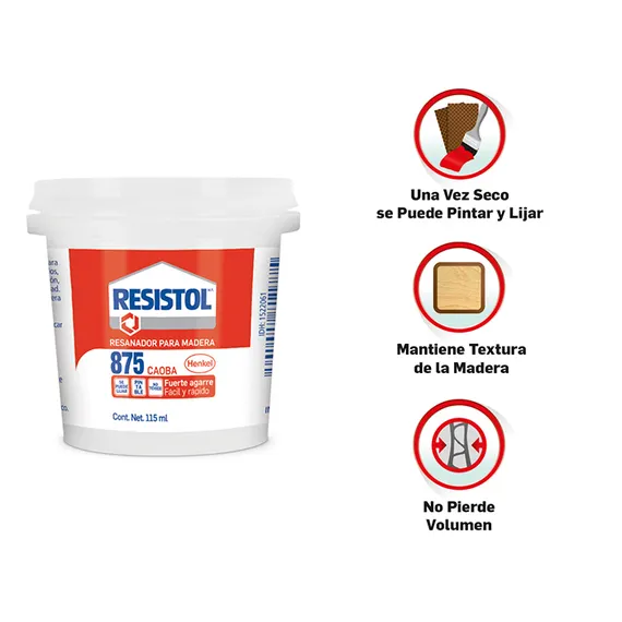 Resanador Para Madera Resistol 875 Caoba 115ml