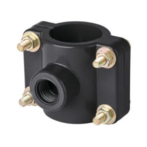 Abrazadera para toma domiciliaria PP 4" x 1/2", Foset