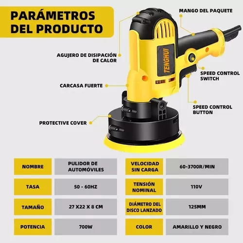 Pulidora Eléctrica Para Coche 700w Juego De 9 Piezas