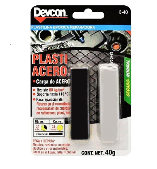 Plastilina Epóxica Devcon Plastiacero Reparadora 40 g